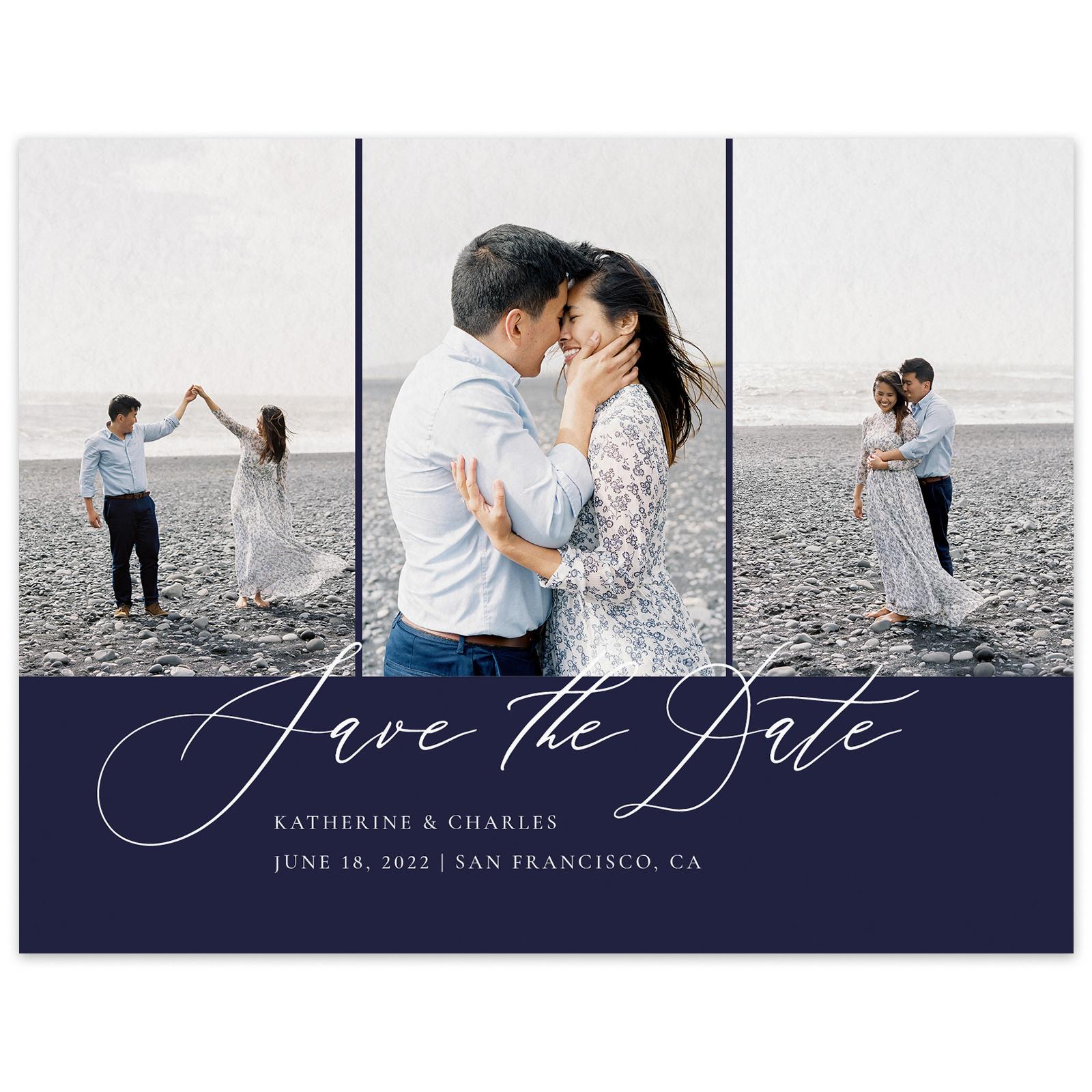 Black Save The Date Card Templates - Zola