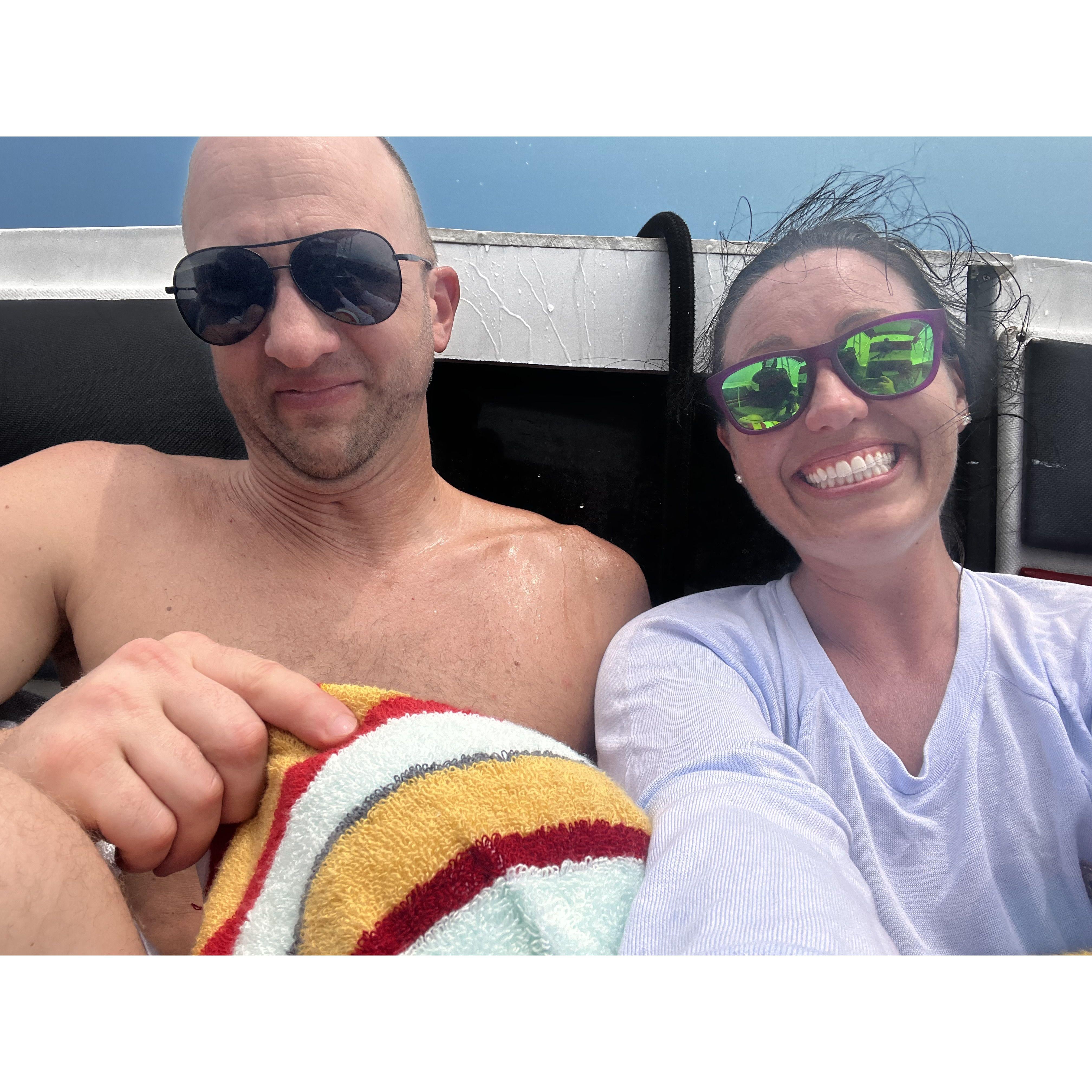 Recovering after getting stormed on while on a boat in the middle of the ocean