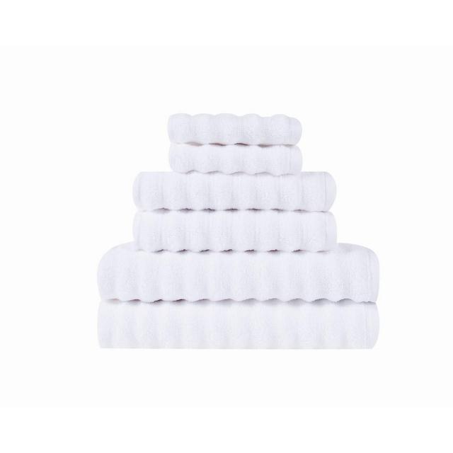 6pc Zero Twist Bath Towel Set White - Truly Soft