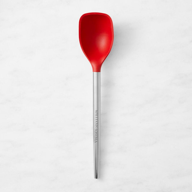 Williams Sonoma Stainless-Steel Silicone Flexcore Deep Spoon, Red