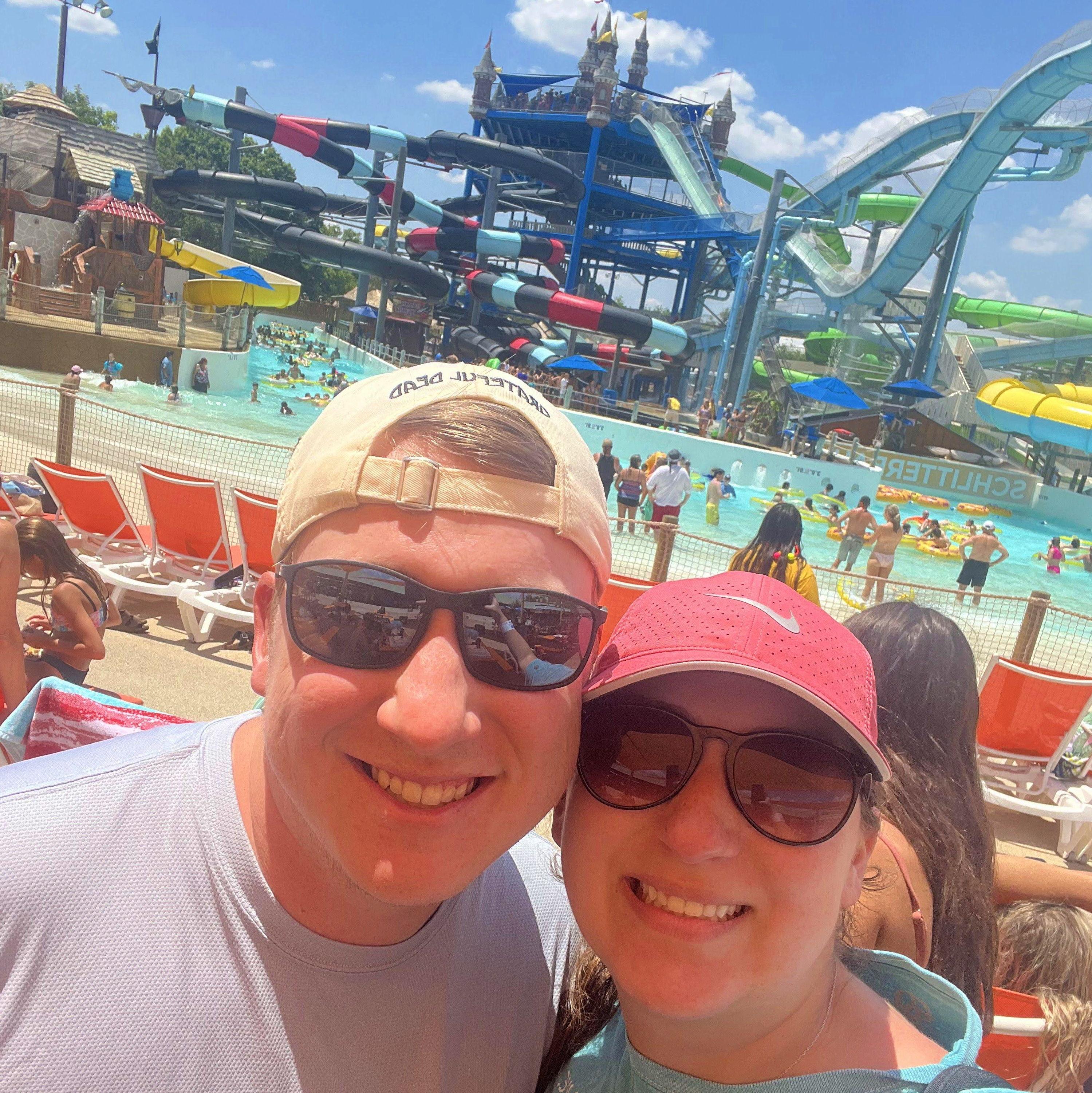 Celebrating Mikaela's 24th birthday together at Schlitterbahn Water Park in New Braunfels, Texas on June 29, 2022.