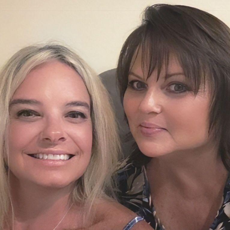 Me and Christy at her home in Charlotte