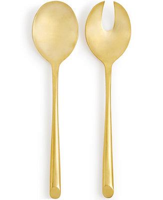 18/0 Stainless Steel 2-Pc. Gold-Tone Serving Set, Created for Macy's