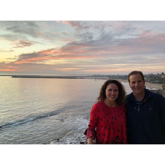 Sunset in Newport Beach at Mark Kiesel's house.