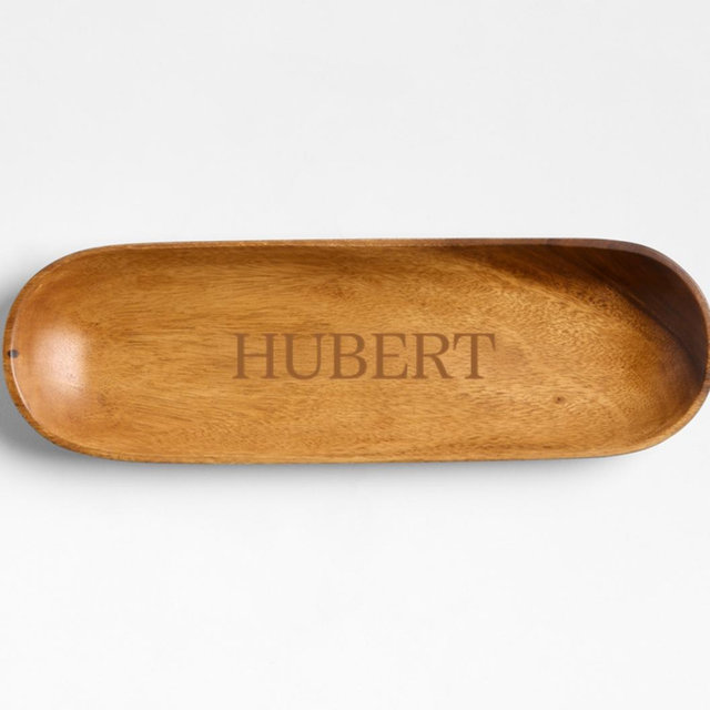 Personalized Tondo Acacia 16.5" Oval Platter