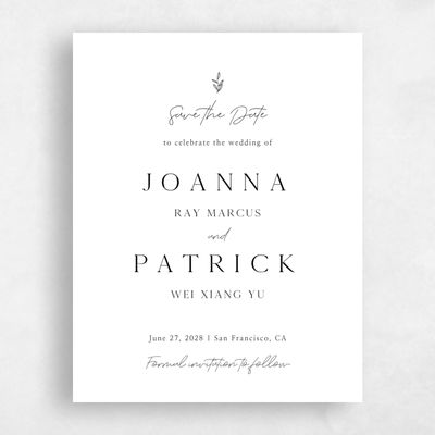 Black Wedding Save the Date - Sivas Portrait
