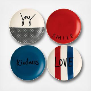 Joy Assorted Plate, Set of 4