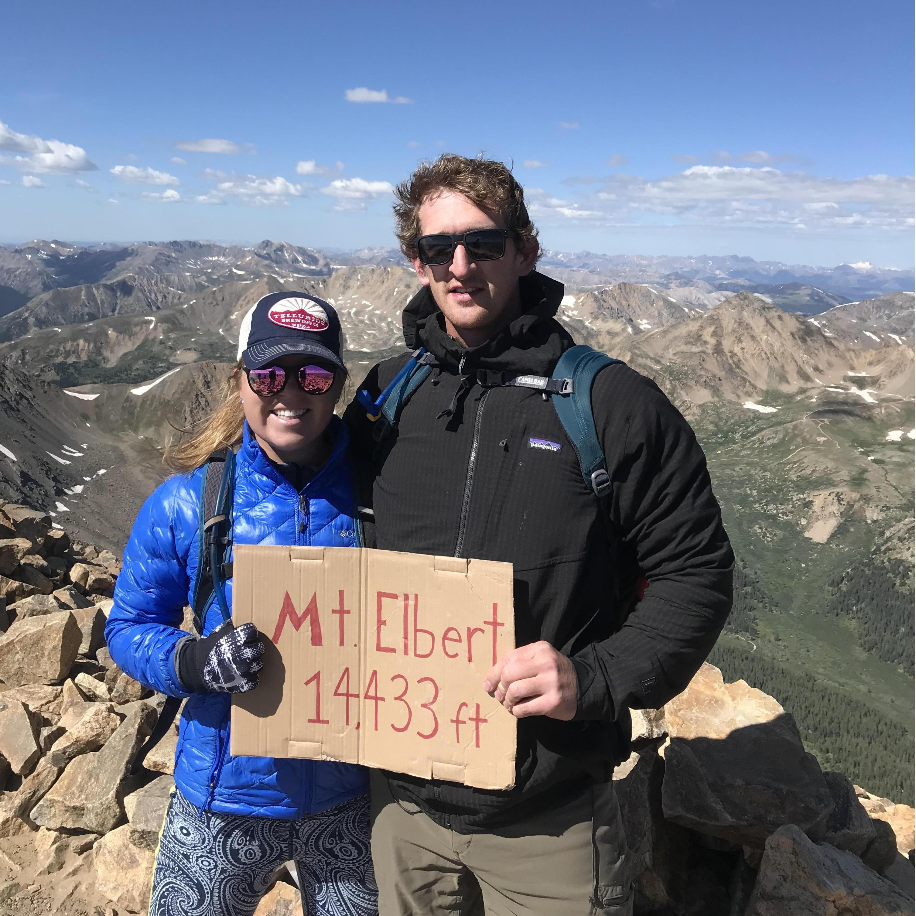 At the very Top of Colorado together, Mt. Elbert