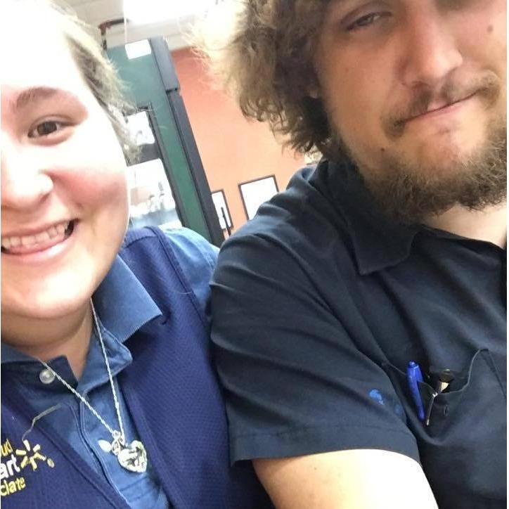 When we both worked at Walmart.