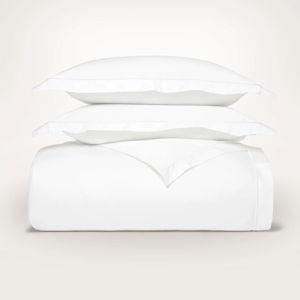 Boll & Branch Signature Embellished Duvet Set - Embroidered: White/White Embroidered - King/Cal. King