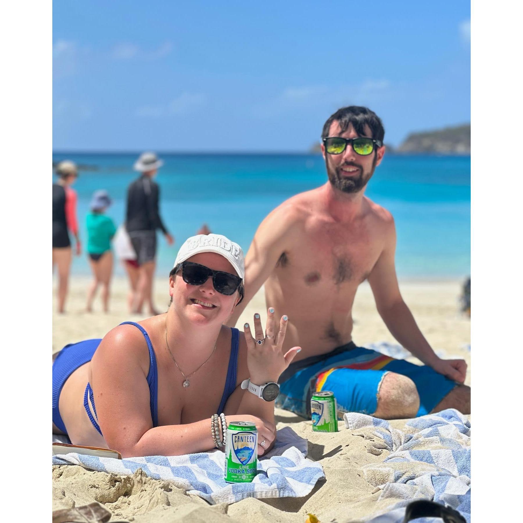 Celebrating on the beach!