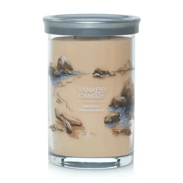 Yankee Candle Amber & Sandalwood Signature Collection 20 oz. Large Tumbler Candle