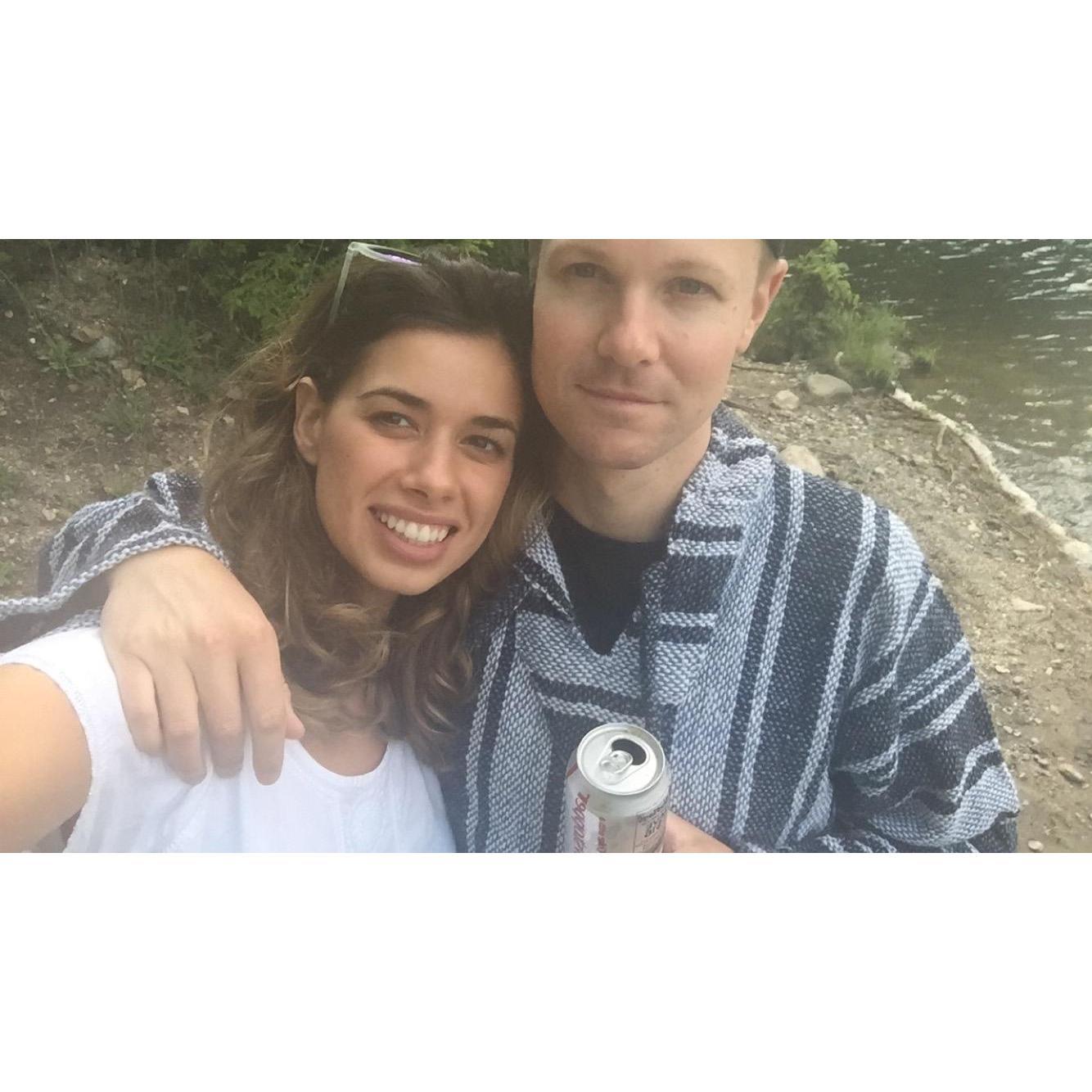 This is one of the first photos we took together on our very first trip to Vermont on fourth of July weekend in 2015.