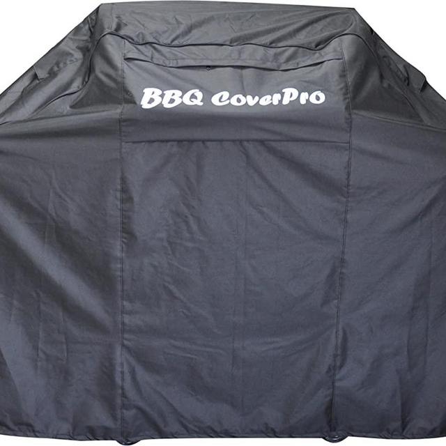 BBQ Coverpro Heavy Duty Fabric BBQ Grill Cover (64x24x46) (L) Black for Weber, Holland, Jenn Air, Brinkmann and Char Broil & More.