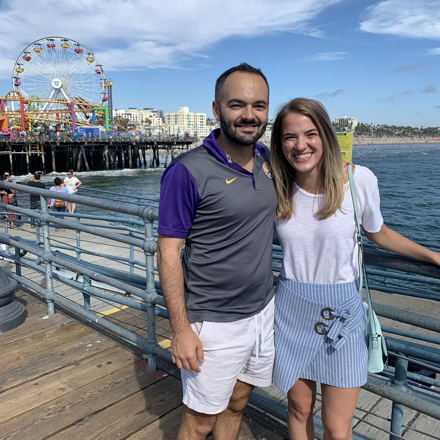 One of our first dates in Santa Monica