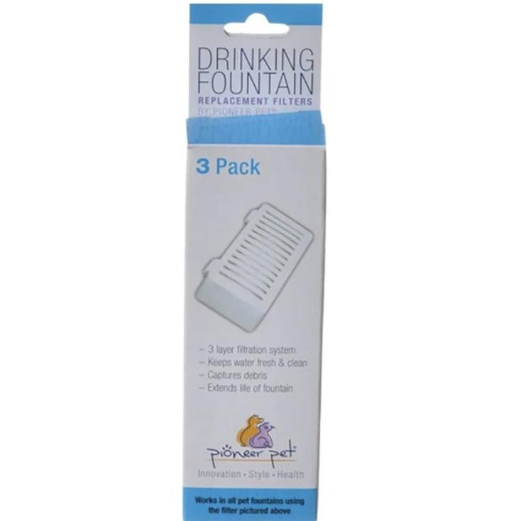 Pioneer Pet Crate Drinking Fountain T-shaped Filter, 3 pack