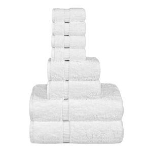 Chakir Turkish Linens | 8-Piece Towel Sets, White