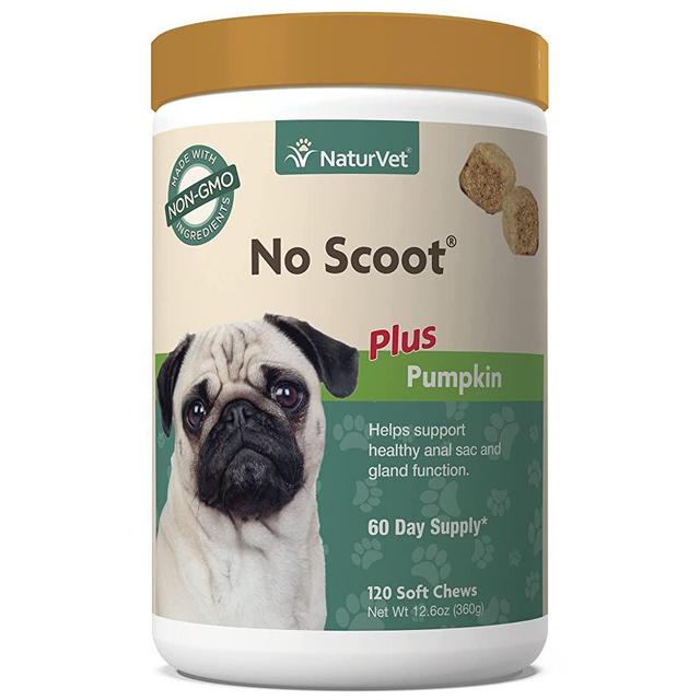 NaturVet - No Scoot for Dogs - Plus Pumpkin - Supports Healthy Anal Gland & Bowel Function - Enhanced with Beet Pulp & Psyllium Husk
