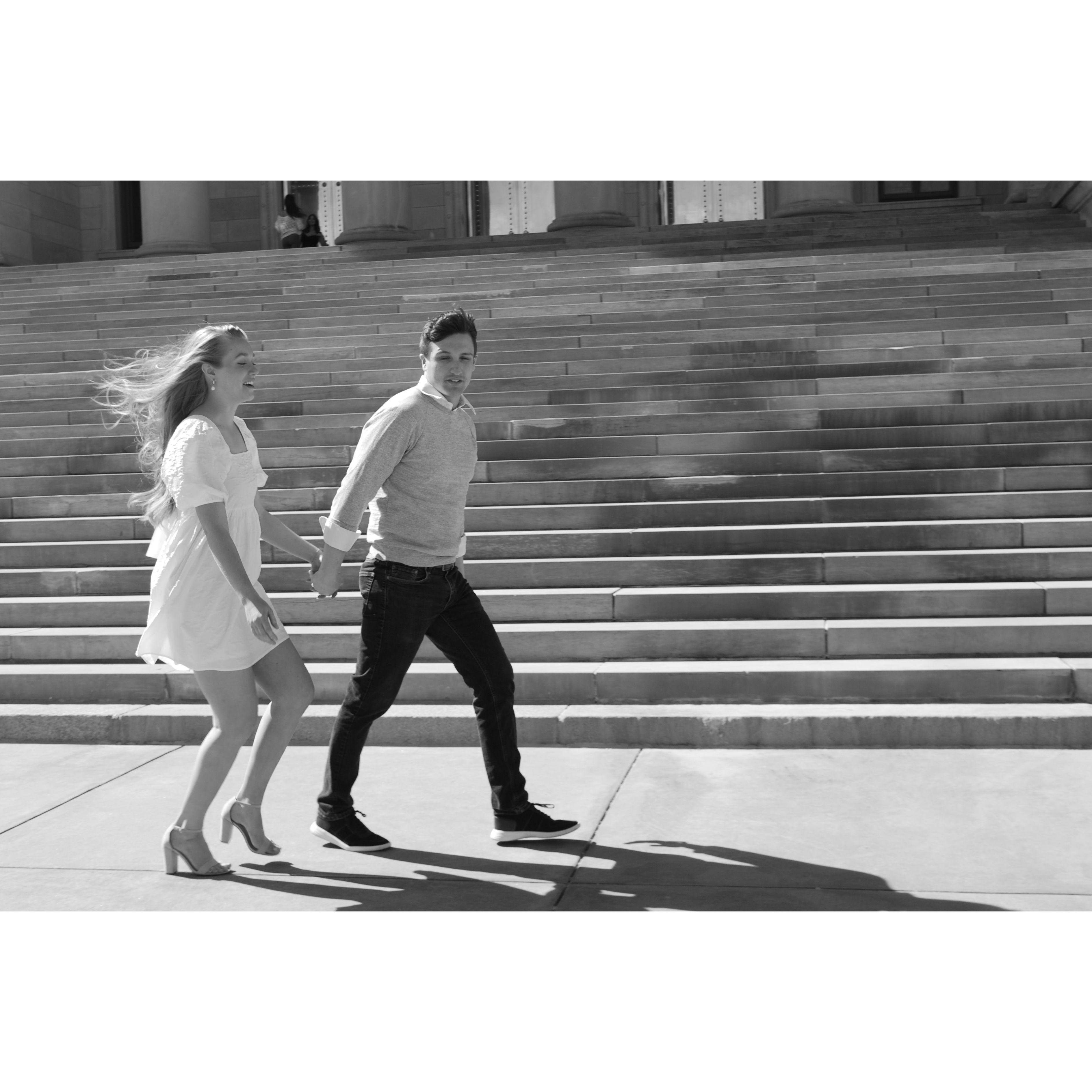 Hurry! We need to get a picture before the wind blows! too late