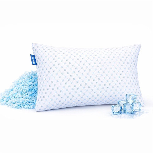 Nestl King Size Cooling Pillow for Sleeping 1 Pack, Luxury Shredded Memory Foam King Pillow, Adjustable Cold Gel Pillows for Hot Sleepers, Supportive Cool Pillows for Side, Back, Stomach Sleepers
