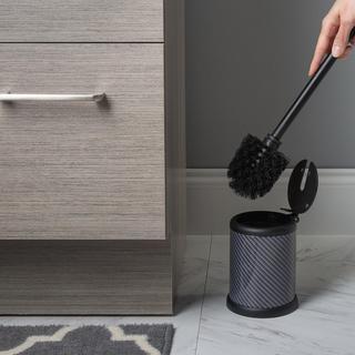 Self Closing Lid Toilet Brush and Holder