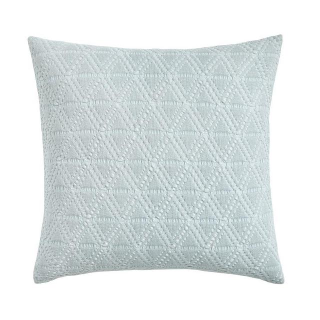 Diamond Matelasse Duvet Shams, Chambray, Euro