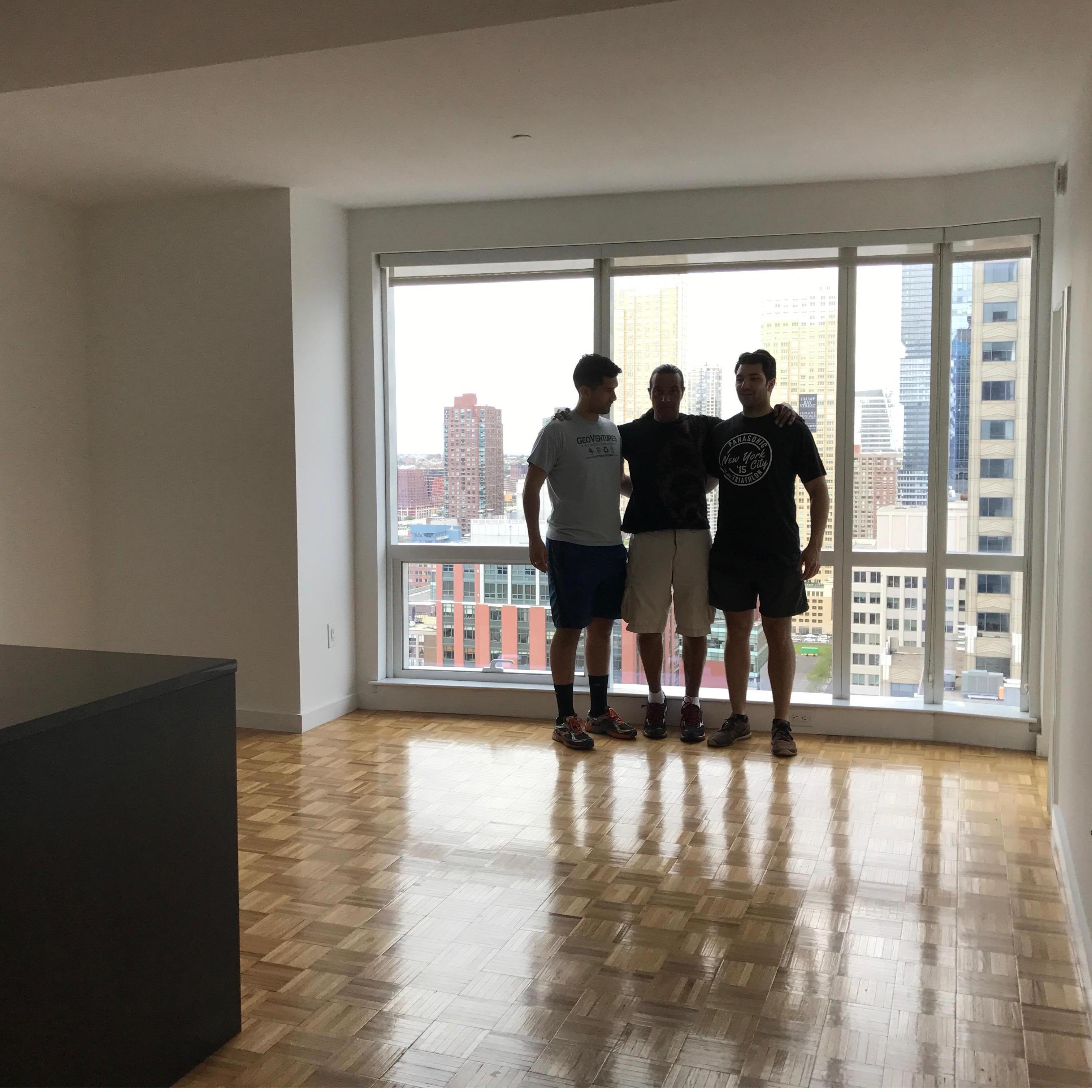 Our first place. Moving day was a huge success with the help of our families.