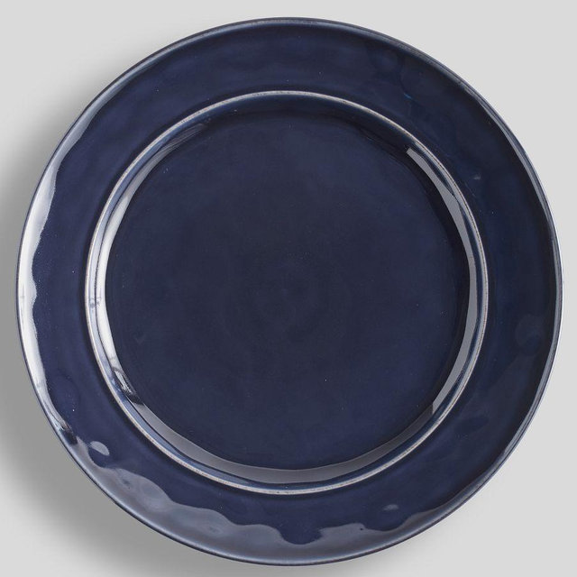 Cambria Stoneware Dinner Plates 10 3/4", Set of 4 - Navy