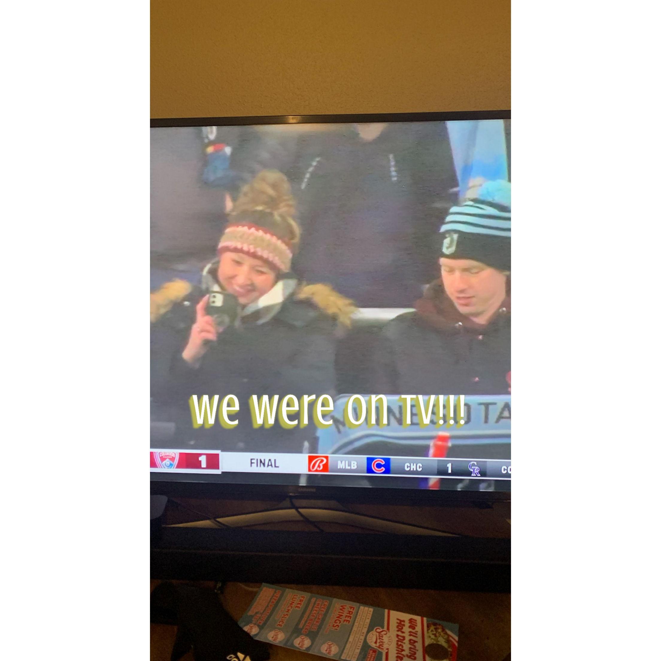 We were on TV at the MNUFC game