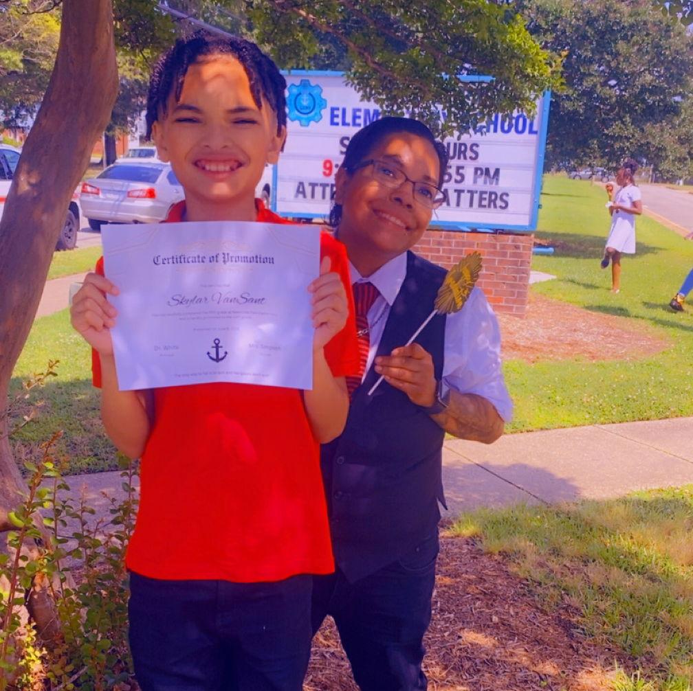 Celebrated Sky graduating Elementary School