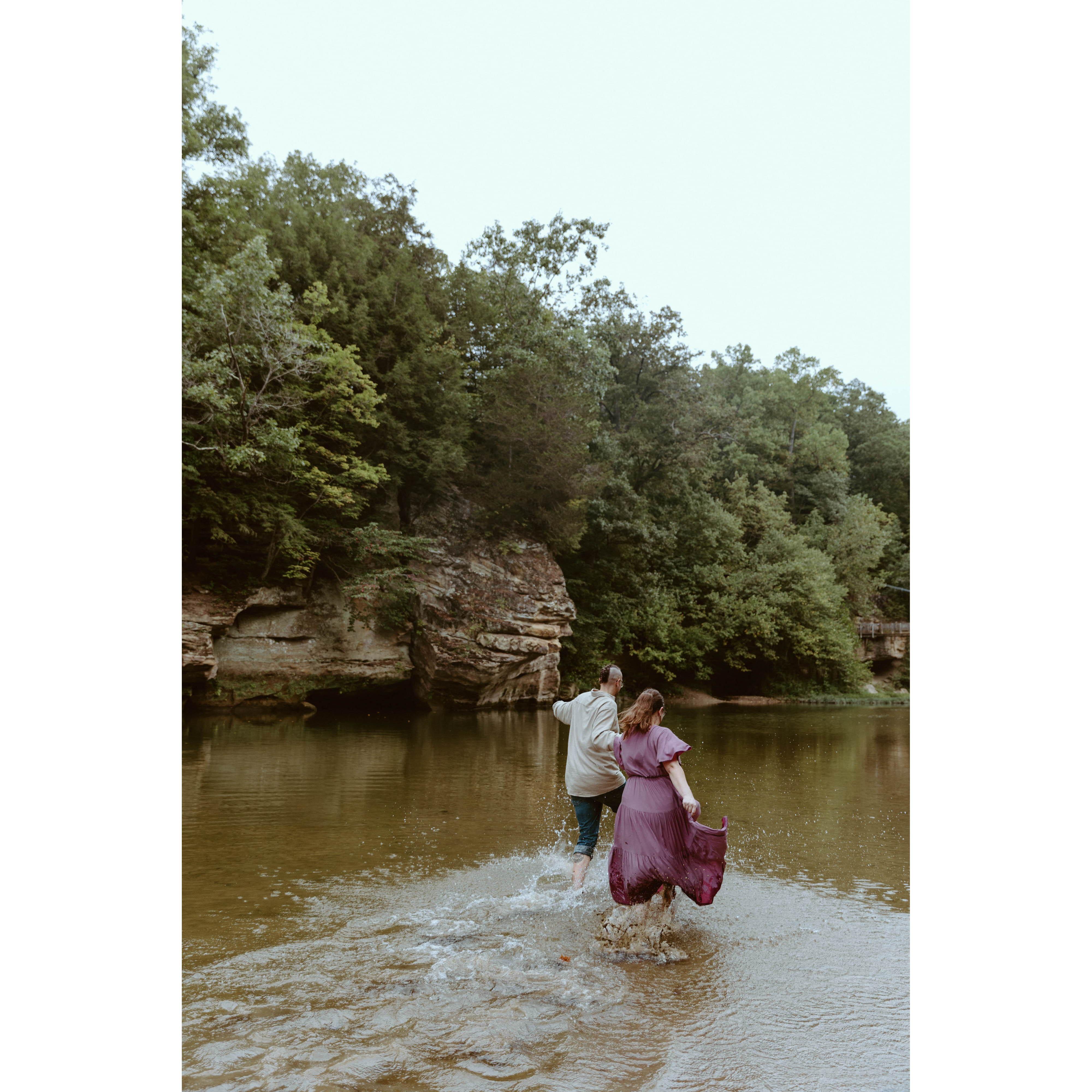 Our engagement photos in Turkey Run State Park were absolutely beautiful thanks to Aliscia Marie Photogrpahy!