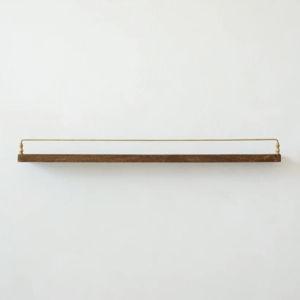 36" Elliott Wood and Brass Picture Ledge