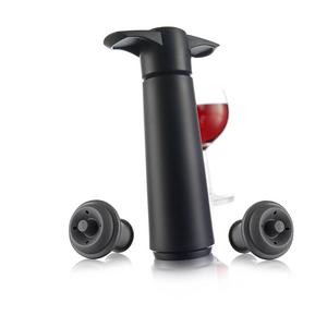 The Original Vacu Vin Wine Saver with 2 Vacuum Stoppers – Black