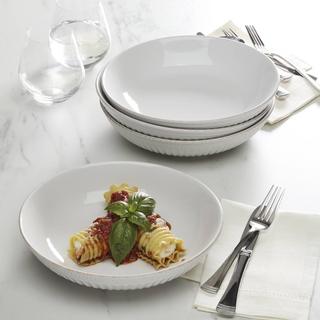 French Perle Groove Dinner Bowl, Set of 4