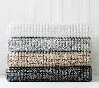 White Aerospin™ Quick-Dry Organic Sculpted Hand Towels