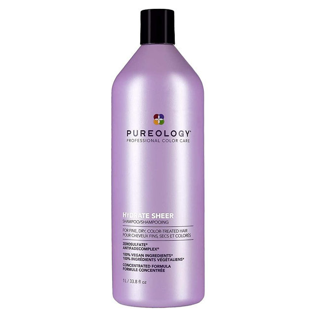 Pureology Hydrate Sheer Shampoo | For Fine, Dry, Color-Treated Hair | Lightweight Hydrating Shampoo | Silicone-Free | Vegan