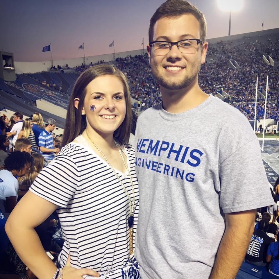 First Tigers football game with both of us as students! #GTG