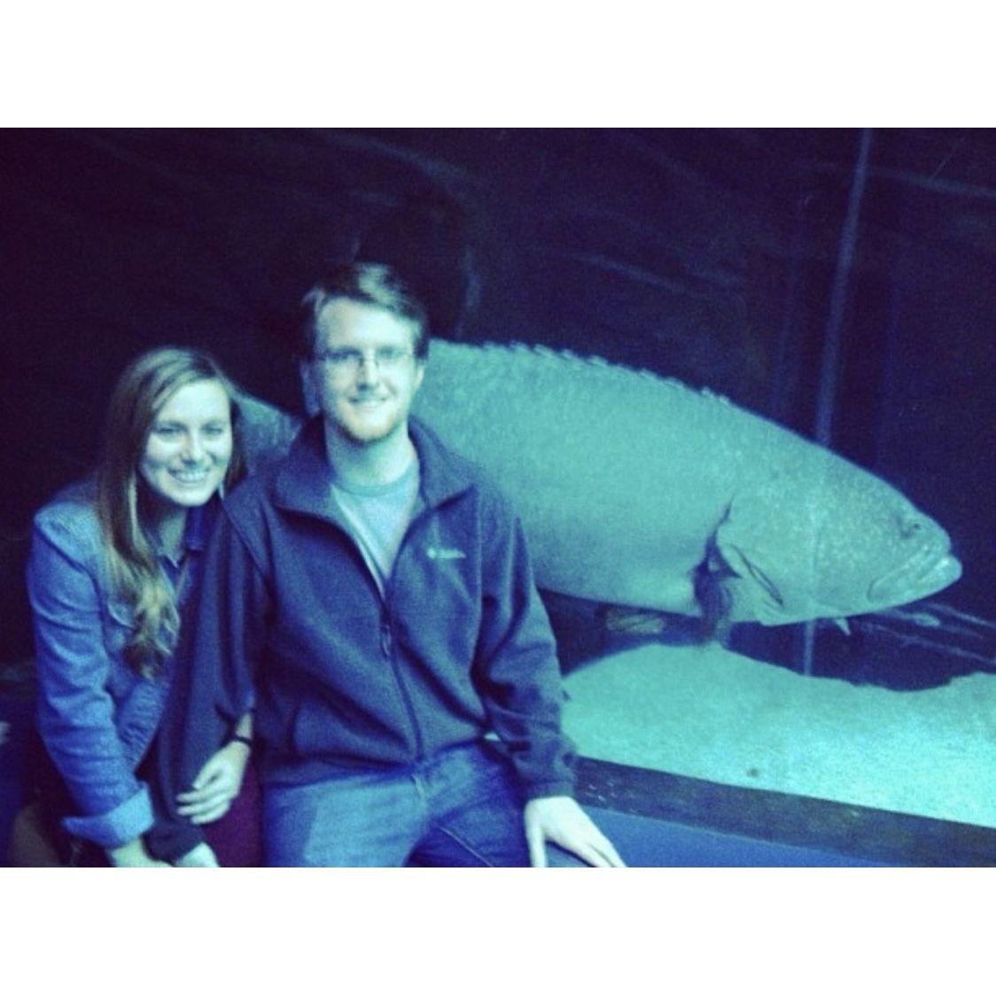 At the Georgia Aquarium in 2013 for Amber's 22nd birthday.