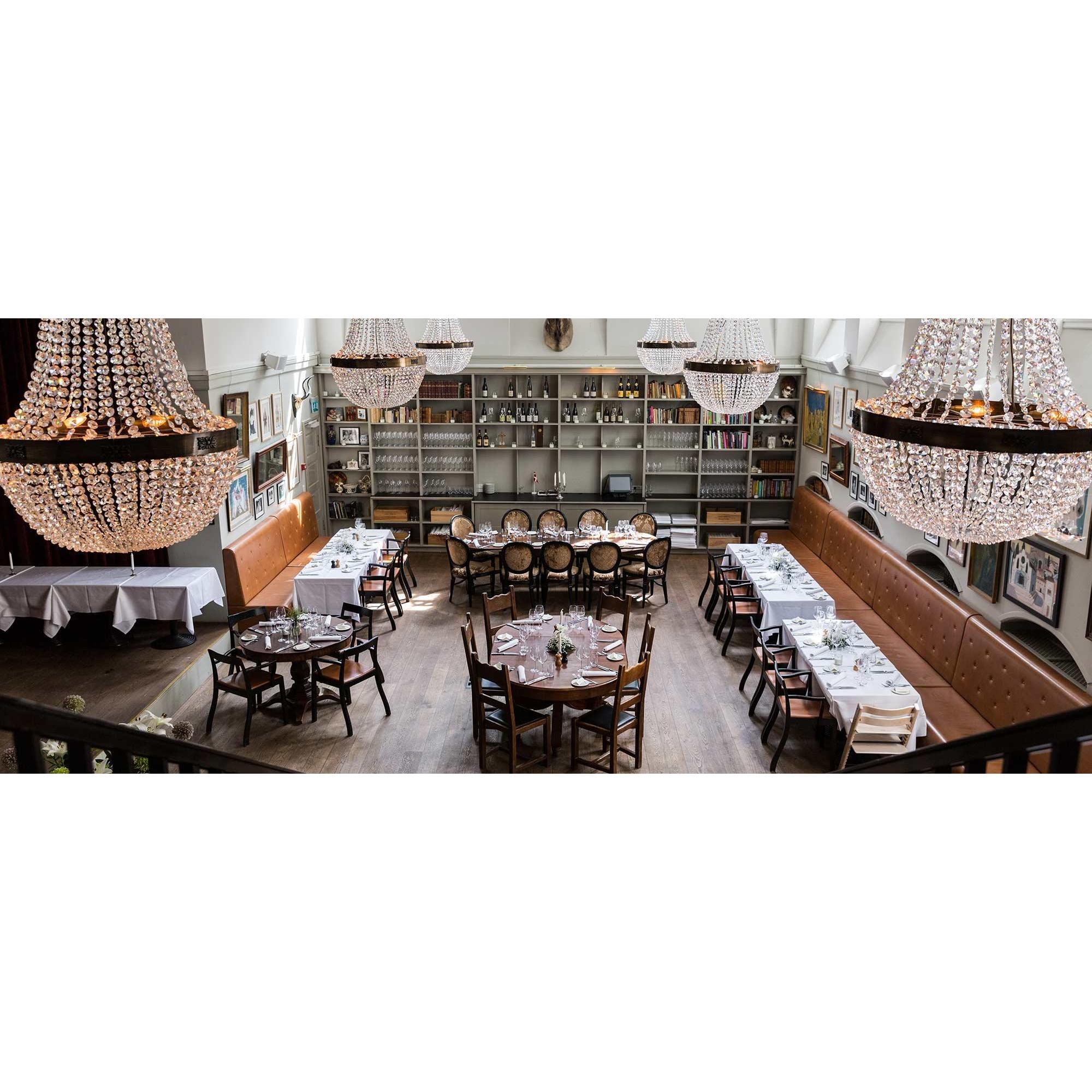 In this very ballroom at Price Brothers Restaurant in Copenhagen, Tim went down on one knee! And in a calm, warm, focused voice, he asked Natalie in Danish, to be his forever.