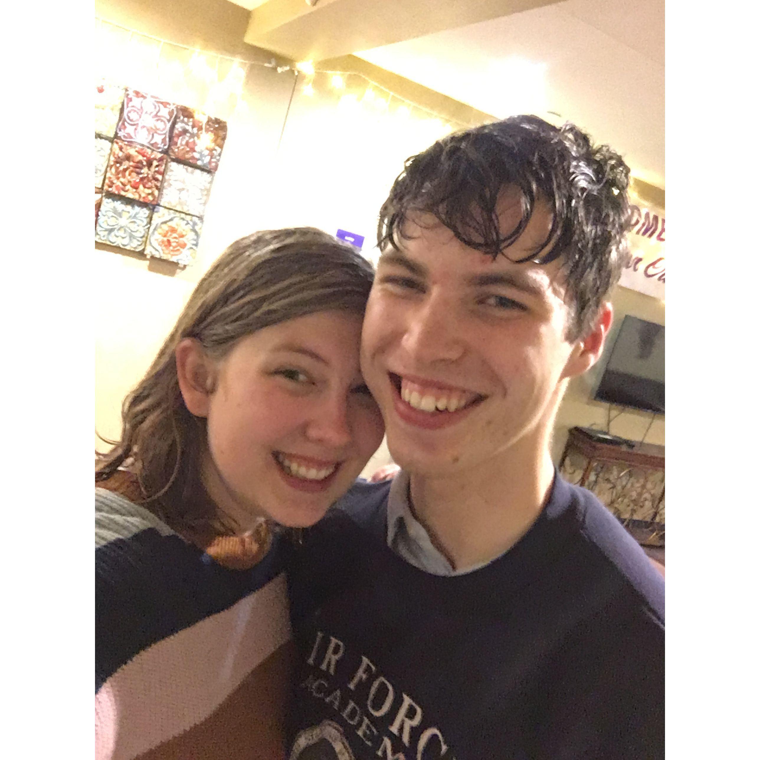 What better way to spend your first anniversary than dancing in the rain?