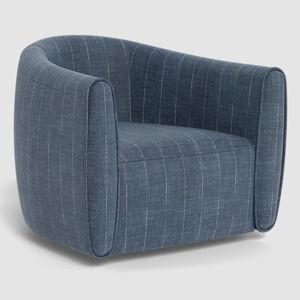 Interior Define Lawson Swivel Chair - Colorway: Denim