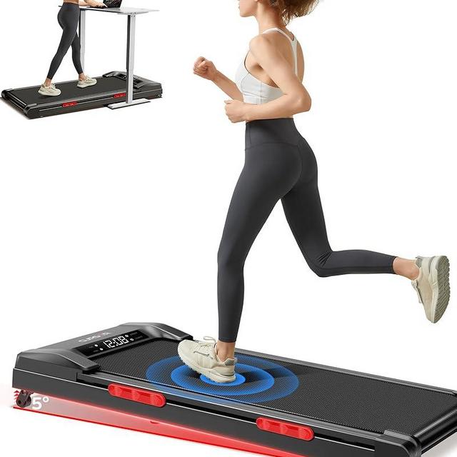 CURSOR FITNESS Walking Pad Treadmill with Incline, Under Desk Treadmill with Triple Shock-Absorbing System, 2.5HP Quiet Brushless, Portable Walking Treadmill with Remote Control
