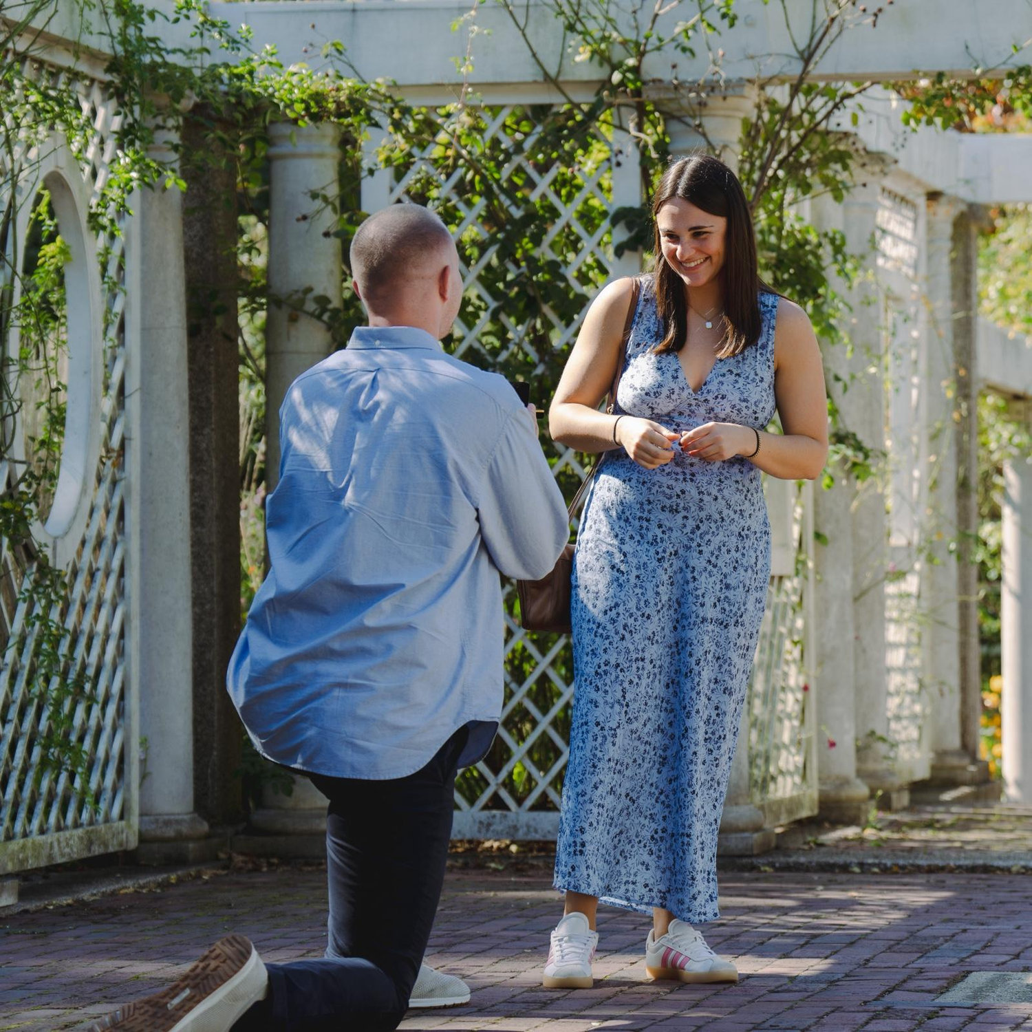 The proposal at Brooklyn Botanical Garden
