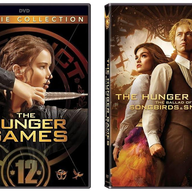 Hunger Games Complete 5 Movie Collection - Hunger Games / Catching Fire / Mockingjay Part 1 and 2 / The Ballad of Songbirds and Snakes - DVD Set