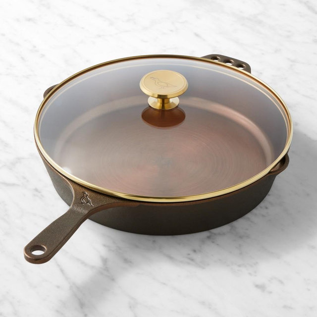 Smithey Seasoned Cast Iron Classic Skillet,12in with Lid