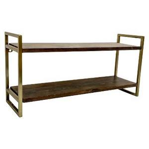Double Wall Shelf with Polished Brass Finish - Medium - Threshold™