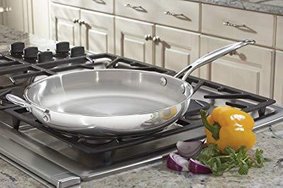 Cuisinart 722-36H Chef's Classic Stainless 14-Inch Open Skillet with Helper Handle