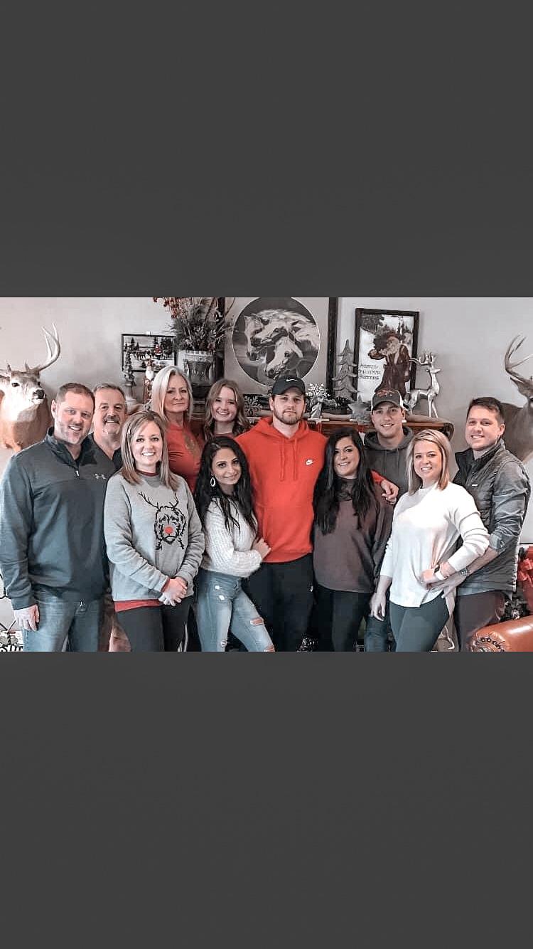 It’s a tradition to always cram our big family in front of the fire place for our yearly Christmas picture!