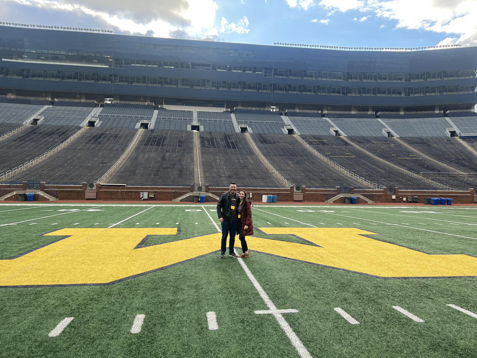Out checking out Michigan. It was quite the stadium and walking in via the tunnel was something else.