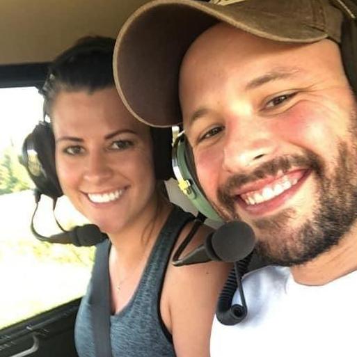 Cassie and my first helicopter ride!